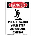 Signmission OSHA Danger Sign, Please Watch Your, 18in X 12in Aluminum, 12" W, 18" L, Portrait OS-DS-A-1218-V-2118